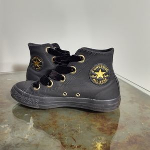 Leather Converse with Velvet Laces